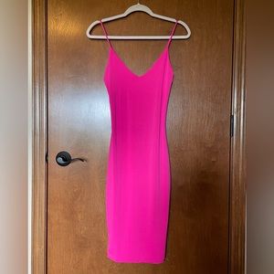 Super cute hot pink body con dress from Mind Code. Sz Small